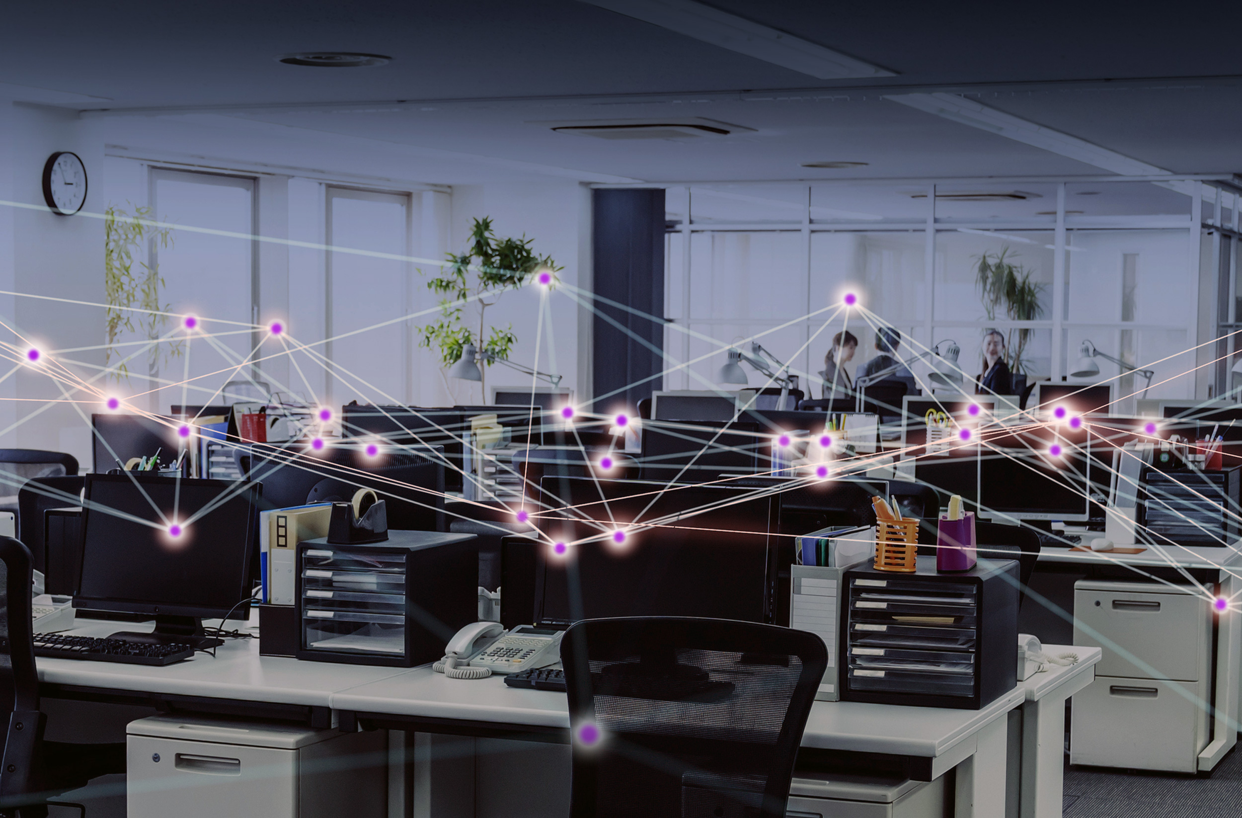 Lifestyle Shot Showing Abstract Ideas of Networking Bandwidth
